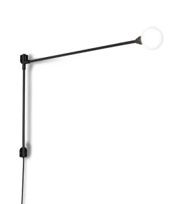 Potence pivotante mini væglampe, sort