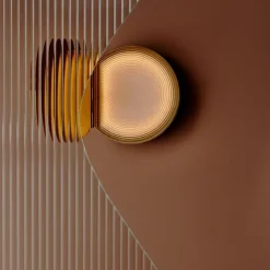 Poudrier væglampe, messing