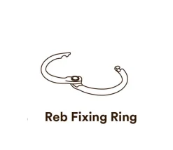 Reb lamp fixing ringe (5 stk.), rustfrit stål