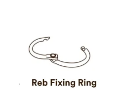 Reb lamp fixing ringe (5 stk.), rustfrit stål