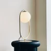 Reims bordlampe, messing/hvid