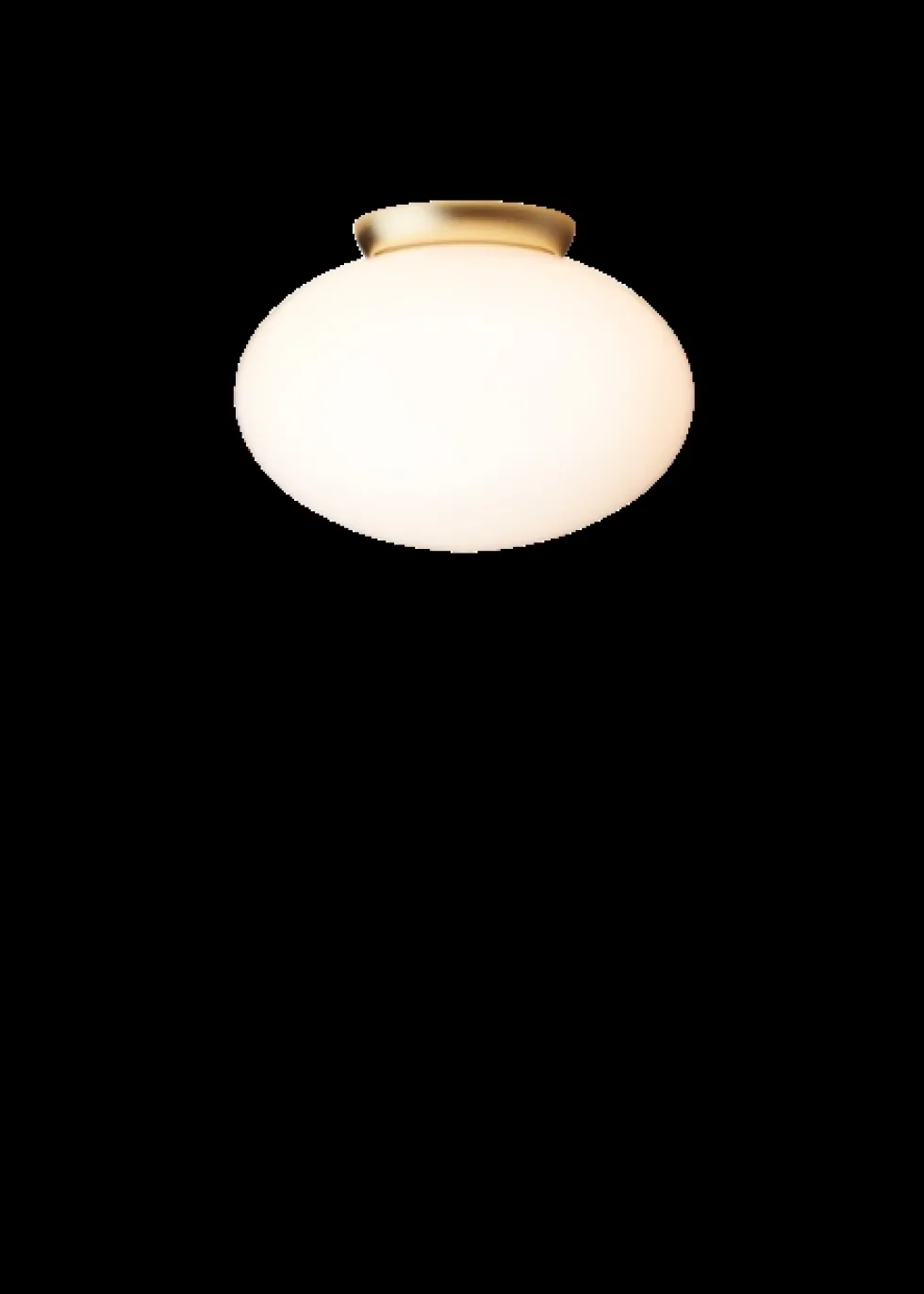 Rizzatto 301 loftlampe, satin brass/opal