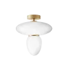 Rizzatto 42 loftlampe, satin brass/opal