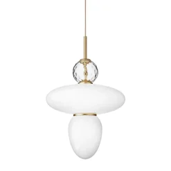 Rizzatto 43 pendel, satin brass/opal
