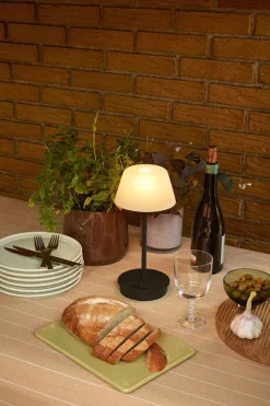 Salon bordlampe / batterilampe, sort