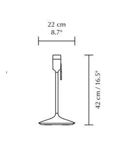 Santé bordstander m/USB, messing