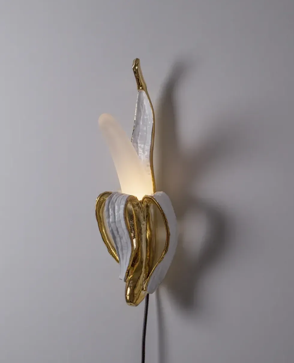 Seletti Banana Lamp, phooey gold