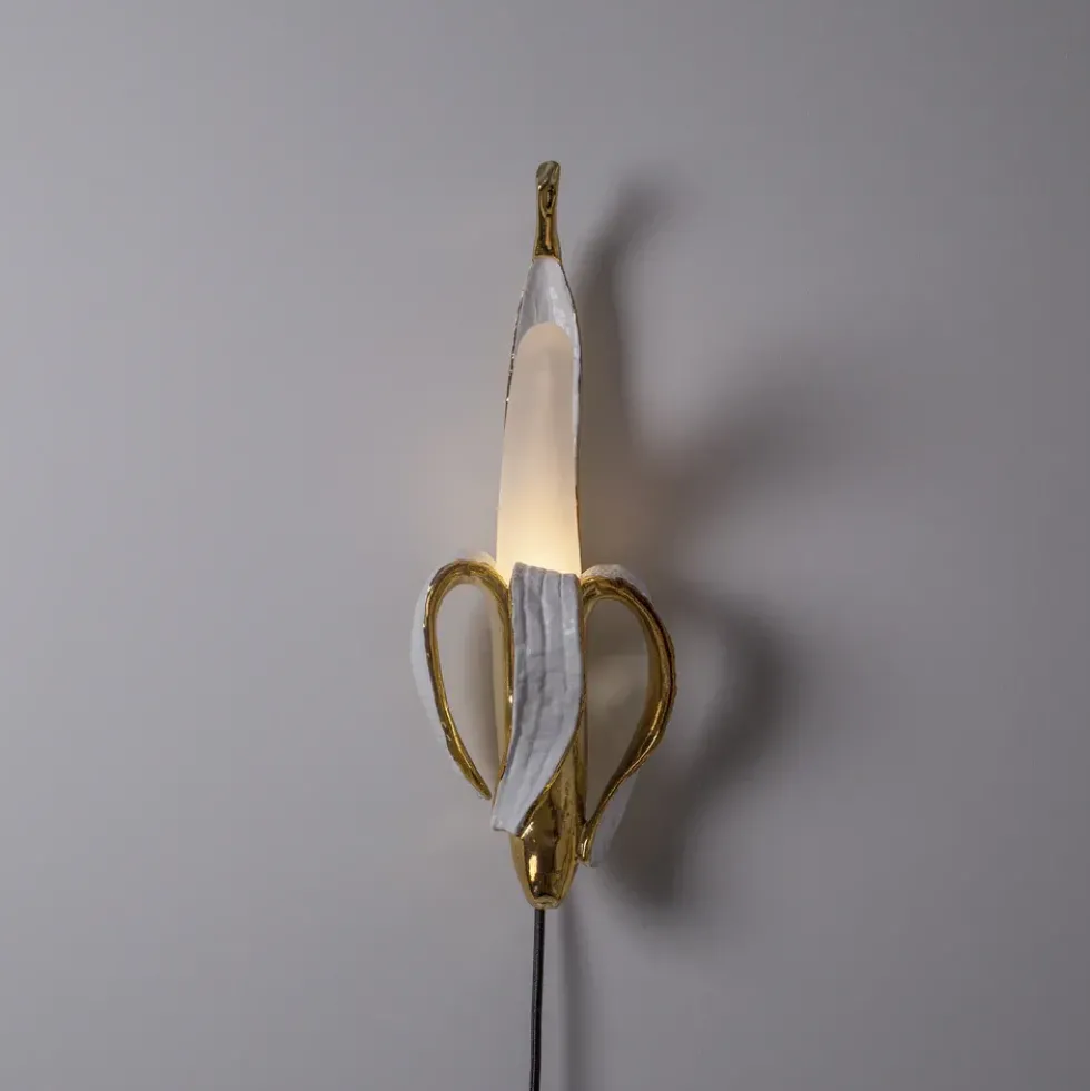 Seletti Banana Lamp, phooey gold