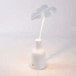 Seletti Leaf Light Delicio batterilampe / bordlampe, hvid