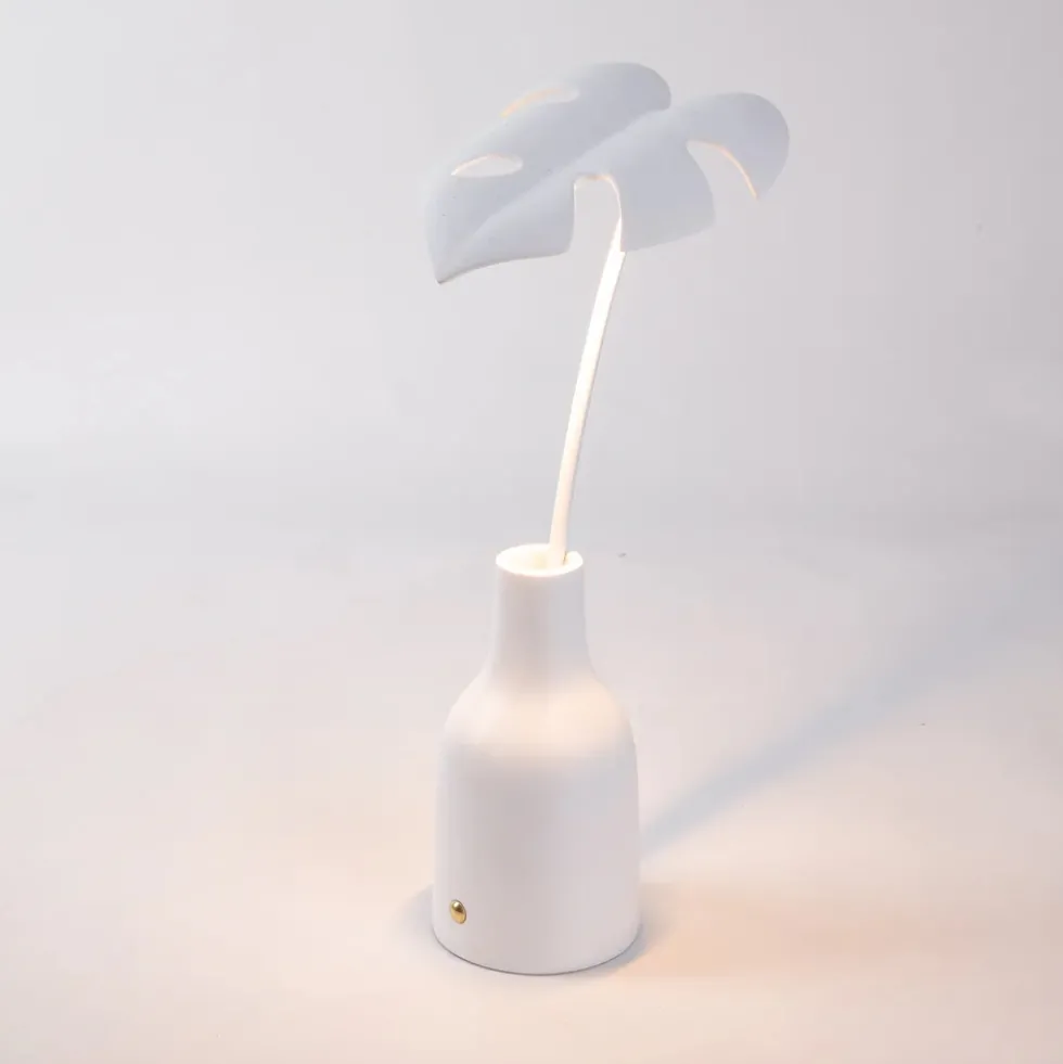 Seletti Leaf Light Delicio batterilampe / bordlampe, hvid