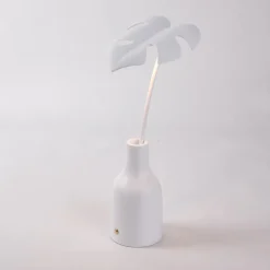Seletti Leaf Light Delicio batterilampe / bordlampe, hvid