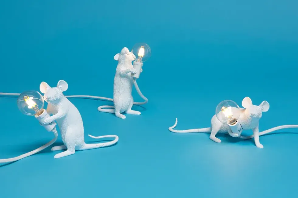 Seletti Mouse bordlampe - Mac sitting m/USB kabel