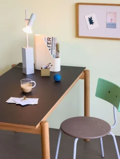 Set bordlampe, lysegrå