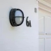 Skot LED udendørs væglampe / loftlampe, halvafskærmet opal/grafit