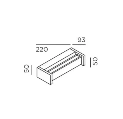 Slat One udendørs væglampe/loftlampe, antrasit