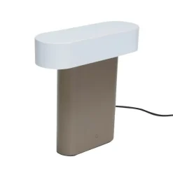 Sleek bordlampe, brun/lysegrå