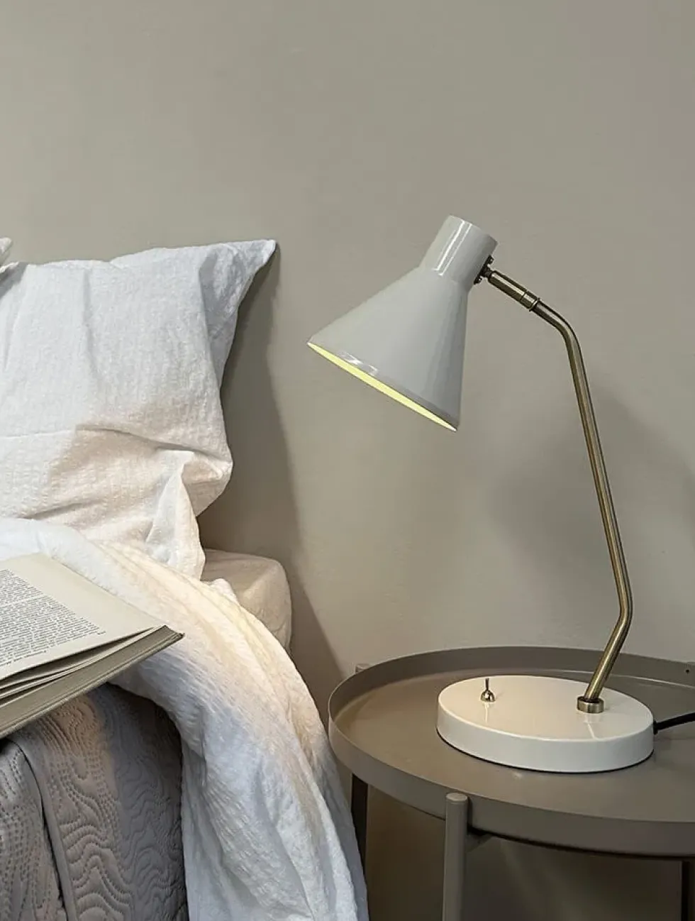 Sleep bordlampe, kit hvid