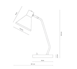 Sleep bordlampe, kit hvid