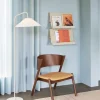 Solid gulvlampe, hvid/sand