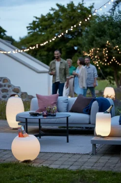 Sphere LED lampe m/højtaler & drinks køler, messing