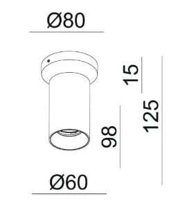 SpotOn Circle1 loftlampe/spot, sort/guld