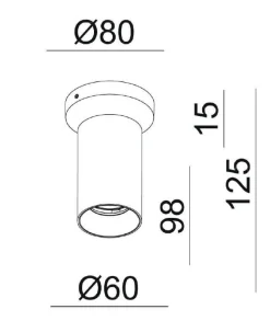 SpotOn Circle1 loftlampe/spot, sort/titanium