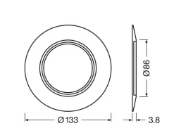 Spot Ring D133, hvid