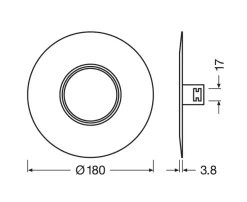 Spot Ring D180, hvid