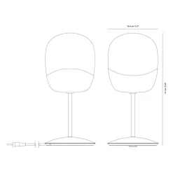 Spring bordlampe m/USB-C, messing/opal