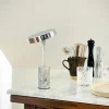 Starlight LED batteri- / bordlampe, grå marmor/krom
