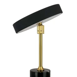 Starlight LED batteri- / bordlampe, sort marmor / messing