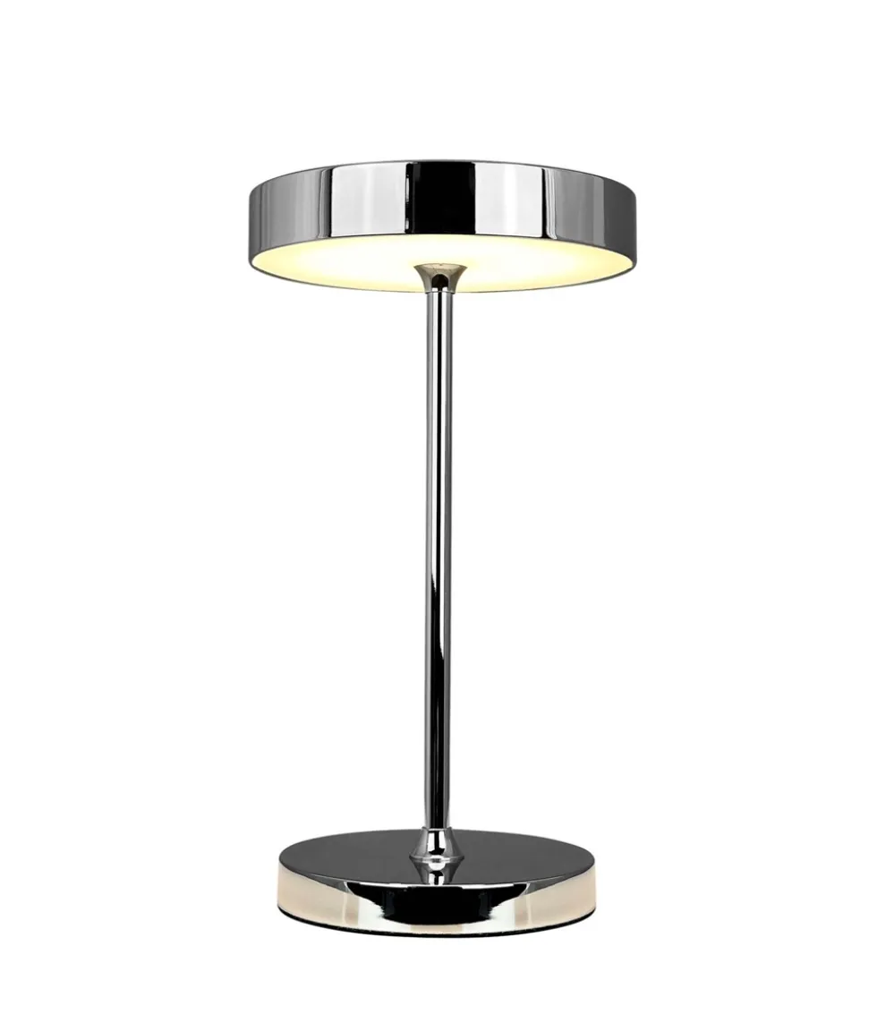 Starlight LED batterilampe / bordlampe, krom