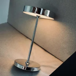 Starlight LED batterilampe / bordlampe, krom