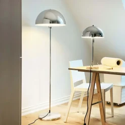 Stockholm D20 bordlampe, krom/marmor