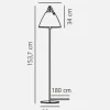 Strap gulvlampe, sort