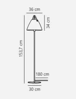 Strap gulvlampe, sort