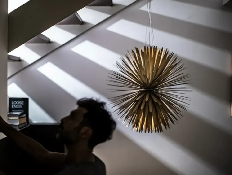 Sun Light of Love pendel, mat guld
