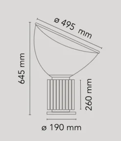 Taccia Bordlampe, silver