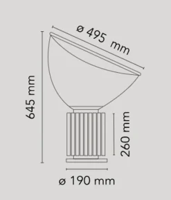 Taccia Bordlampe, sort