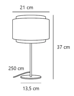 Takai bordlampe, beige