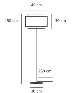 Takai gulvlampe, beige
