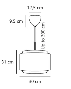 Takai 30 pendel, beige