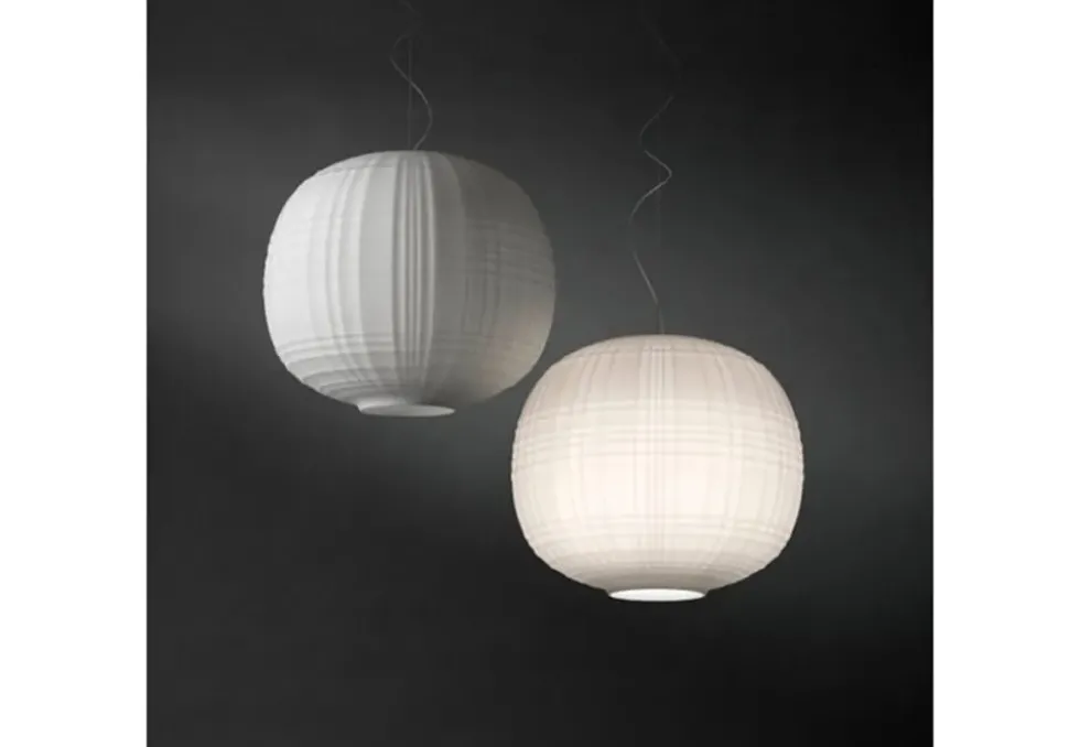 Tartan LED Sospensione, Hvid