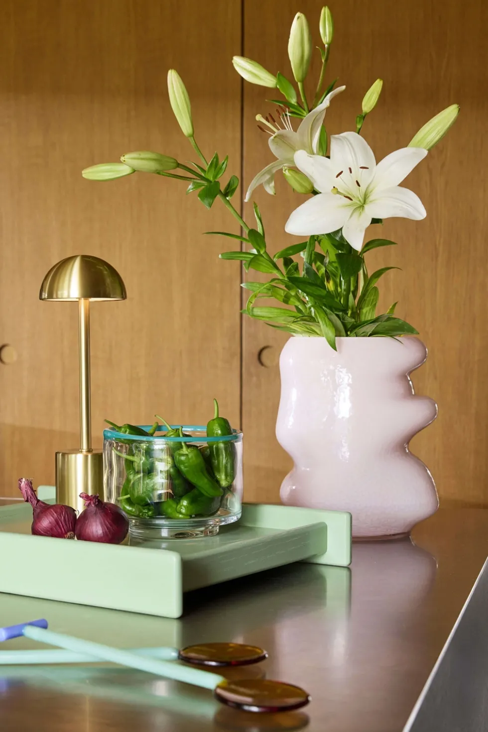 Taten Portable batterilampe / bordlampe, messing