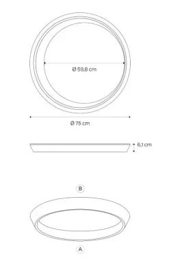 Tidal 75 loftlampe, hvid