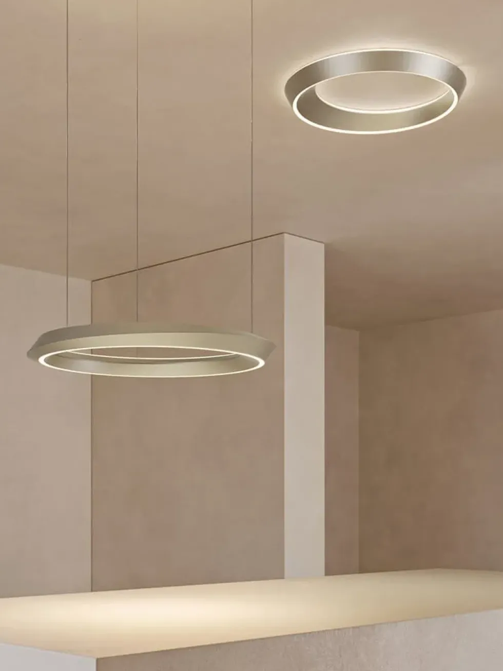 Tidal 45 loftlampe, pearl