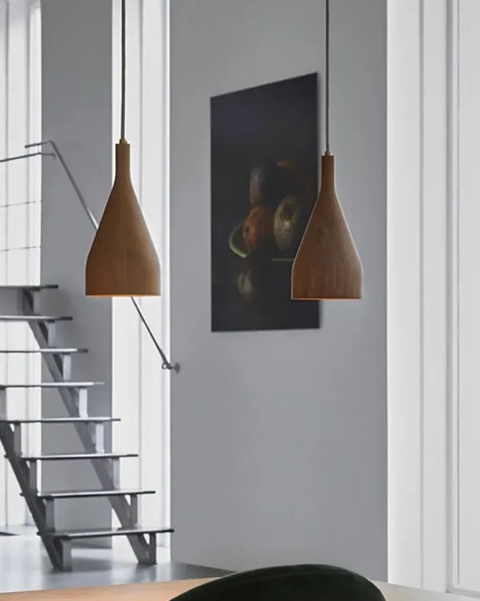 Timber pendel medium, valnød