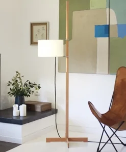 TMM gulvlampe, bøg/beige