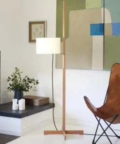 TMM gulvlampe, bøg/beige