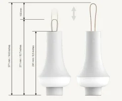 Tomoshi Portable bordlampe / batterilampe, hvid